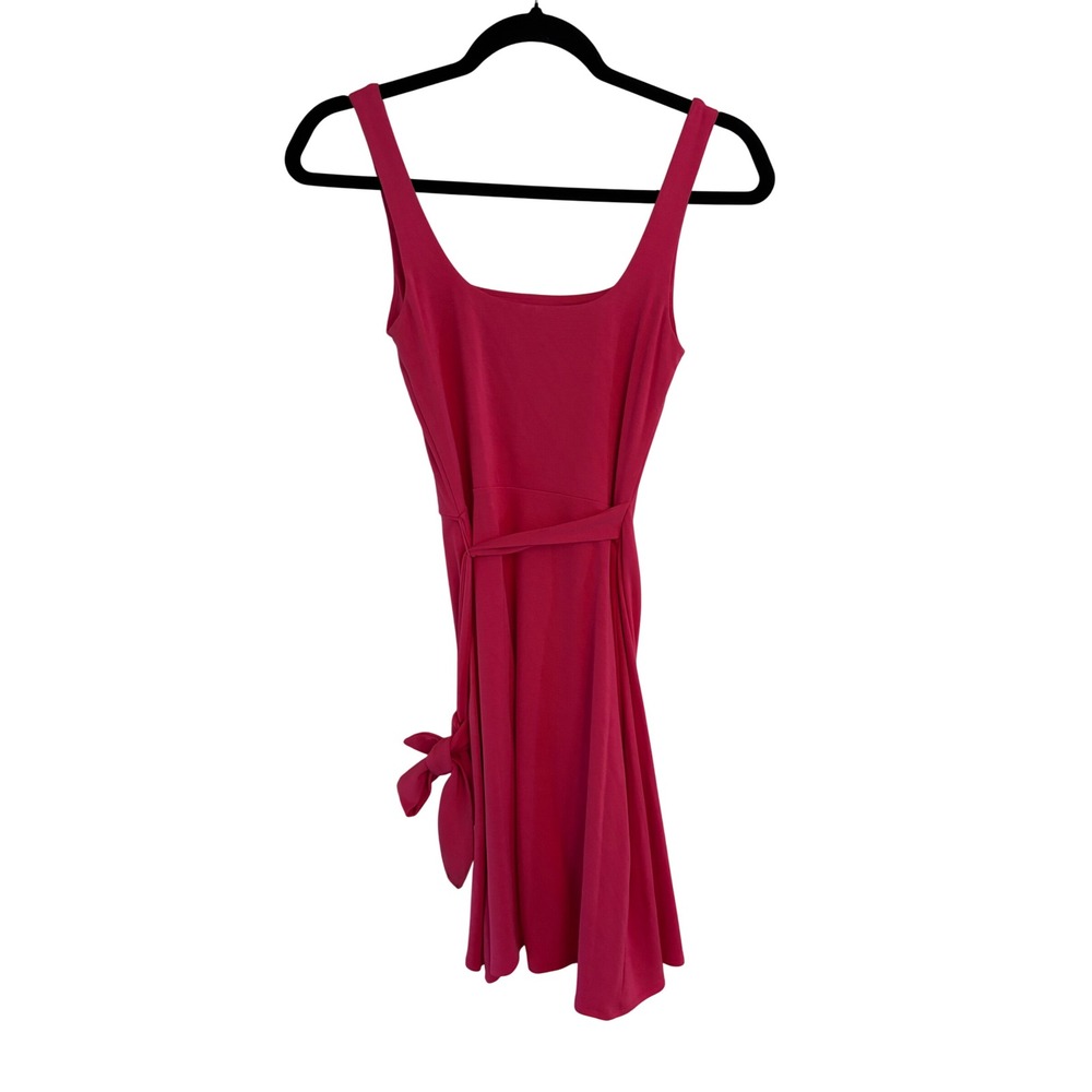 Wilfred Aritzia Pink Lenzing Ecovero Side Tie Mini Dress Size S Square Neck